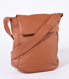 TASCHE Fächer terrakotta Rindsleder H30 x B27 x T10cm