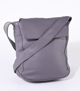 TASCHE Fächer mauve Rindsleder H30 x B27 x T10cm