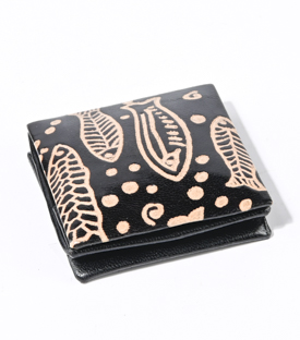 MÜNZTÄSCHCHEN Shanti Fische Ziegenleder 7x7x1,5cm