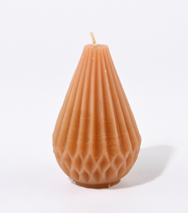 KERZE konisch gerillt orange dm7xH12cm
