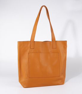 SHOPPER orange Rindsleder H36 x B43 x T12cm