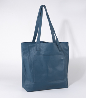 SHOPPER petrol Rindsleder H36 x B43 x T12cm