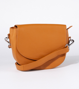 SATTELTASCHE orange Rindsleder H20 x B25 x T9,5cm