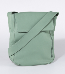 TASCHE Fächer mint Rindsleder H30 x B27 x T10cm