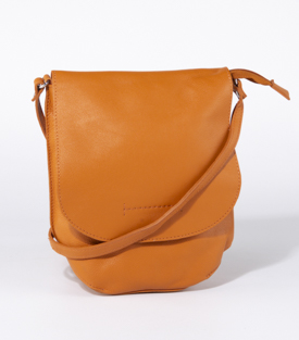 TASCHE Lasche orange Rindsleder H25 x B21 x T10cm