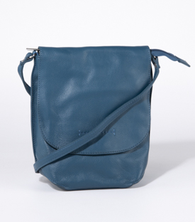 TASCHE Lasche petrol Rindsleder H25 x B21 x T10cm