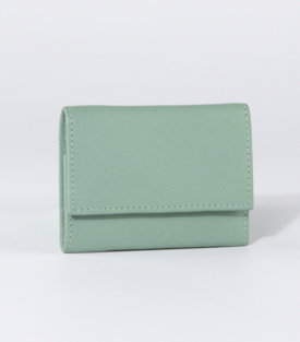 GELDBÖRSE mini mint Rindsleder 10x7,5cm