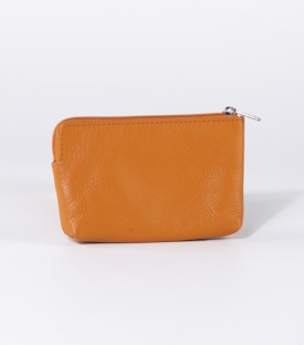 SCHLÜSSELTÄSCHCHEN orange Rindsleder 13x9cm