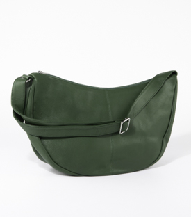 TASCHE Crossbody L smaragdgrün Rindsleder H26 x B44 x T14cm