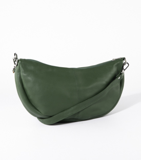 TASCHE Crossbody M smaragdgrün Rindsleder H19 x B28 x T8cm
