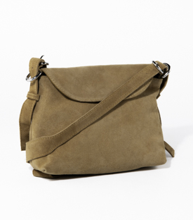 TASCHE Trapez Velour Rindsleder H21 x B26 x T10cm