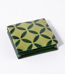 MÜNZTÄSCHCHEN Shanti Mandala Ziegenleder 7x7x1,5cm