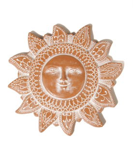 SONNE zum Hängen Ton, dm 30cm