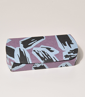 BRILLENETUI Treibholz mauve BW Canvas, 15x7xH3,5cm