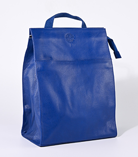 RUCKSACK Premiumleder blau 27x16xH37cm