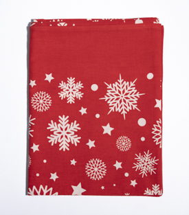 TISCHDECKE Weihnachten rot Biobaumwolle, 150x228cm