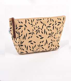 TOILETTTASCHE Blätter beige 27x8xH16cm