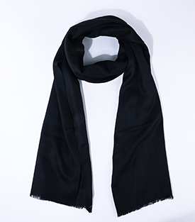 SCHAL Pashmina schwarz 80% Wolle 20% Seide, 200x70cm