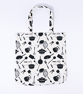 BAUMWOLLTASCHE Kochen (W48xH36 handle 2,5x70cm)