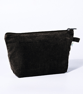TOILETTASCHE Cord schwarz Baumwolle 27x8xH16cm