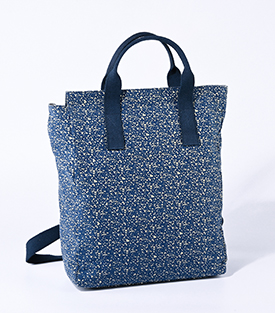 RUCKSACK Terrazzo tiefblau Biobaumwolle, 33x10xH40cm