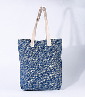 TASCHE Terrazzo tiefblau Biobaumwolle, 45x13xH45cm