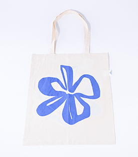 BAUMWOLLTASCHE Blume  BioBW 38xH44cm Henkel 2,5x70cm