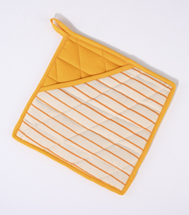 TOPFLAPPEN Streifen dotter Bio-BW Canvas bedruckt 21x21cm