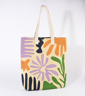 TASCHE Groovy Blossom Bio-Baumwolle 45 x 45 x T13cm