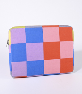 LAPTOPTASCHE Blockkaro S Bio-Baumwolle 33 x 24 x 2,5cm