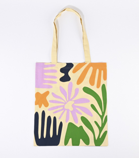 TASCHE Groovy Blossom Bio-Baumwolle 44x 38cm