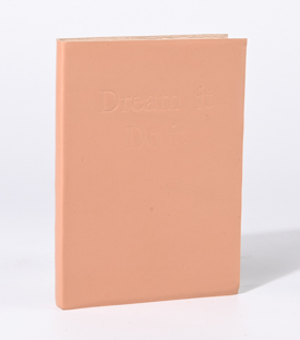 NOTIZBUCH Dream rose Ledereinband 80 Blatt 13xH18cm