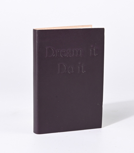 NOTIZBUCH Dream aubergine Ledereinband 80 Blatt 10xH15cm