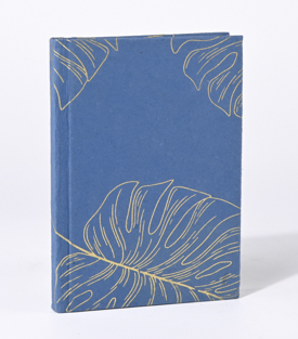 NOTIZBUCH Monstera blau Papier 50 Blatt 13xH18cm
