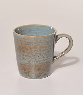 TASSE gerillt moosgrün dm8,5xH9,5cm
