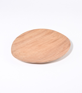 TELLER Neemholz oval 25,5x22xH2cm