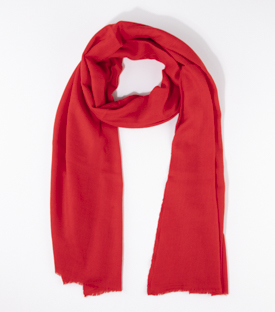 SCHAL Pashmina rot 80% Wolle 20% Seide, 200x70cm