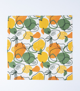SERVIETTE Früchte Bio-Baumwolle 35x35cm