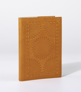 NOTIZBUCH Ledereinband orange 10x15cm