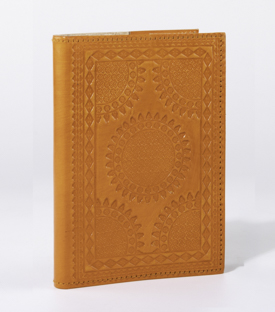 NOTIZBUCH Ledereinband orange 15x20cm
