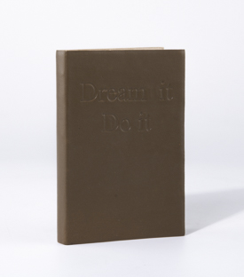 NOTIZBUCH Dream it 80 Blatt Ledereinband braun 10x15cm