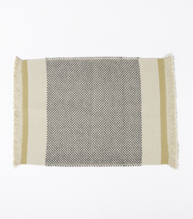 TISCHSET Webmuster grau Baumwolle 48x34cm