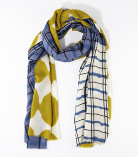 SCHAL Mustermix 100% Wolle 200x70cm