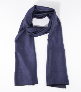 SCHAL Pashmina blau 100% Wolle 200x70cm