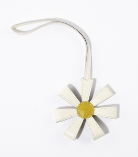 SCHLÜSSELANHÄNGER Premiumleder chromfrei L 27cm Blume 9cm