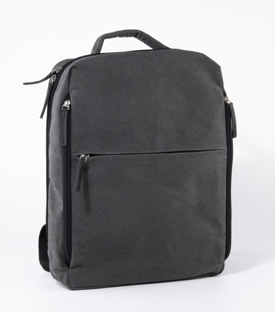 RUCKSACK Canvas grau meliert Bio-Baumwolle H40 x B30 x T10