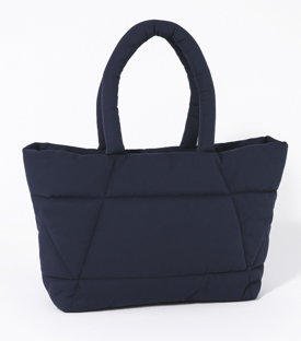 TASCHE Puffer blau Bio-Baumwolle H27 x B34 xT15