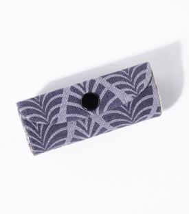 LIPPENSTIFETUI Canvas Blatt Bio-Baumwolle L8,5 x 3 x 3cm