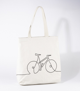 TASCHE Canvas Fahrrad Bio-Baumwolle H40 x B36 x T12