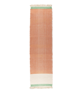 TISCHLÄUFER Webmuster orange Baumwolle 120x34cm
